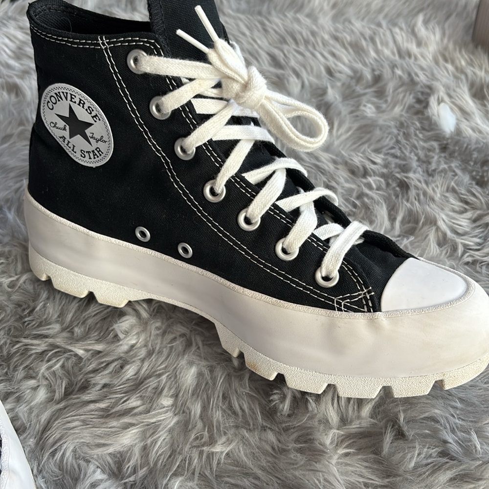 Womens Converse Chuck Taylor All Star Hi Lugged Sneaker - Black womens 8 - Picture 5 of 8